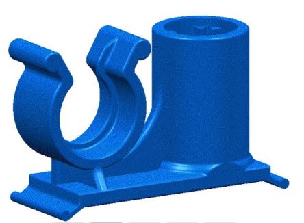HellermannTyton Black Nylon Clip for corrugated tube [151-00701]; 440-825