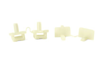 HellermannTyton Natural Cable Tie Mount 22 mm x 18mm, 9.3mm Max. Cable Tie Width [152-11359]; 440-862