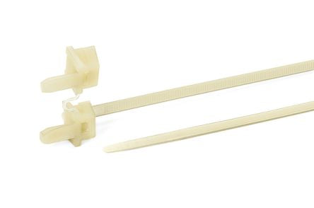 HellermannTyton Natural Cable Tie Mount 22 mm x 14mm, 4.7mm Max. Cable Tie Width [152-11409]; 440-863