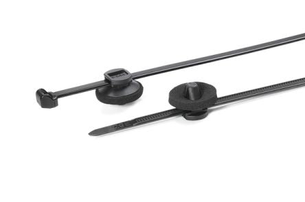 HellermannTyton Cable Tie, 200mm x 4.6 mm, Black Nylon, Pk-500 [155-42002]; 440-869