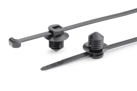 HellermannTyton Cable Tie, 200mm x 4.6 mm, Black Nylon, Pk-500 [156-00120]; 440-875