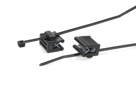 HellermannTyton Cable Tie, 100mm x 2.45 mm, Black Nylon, Pk-500 [156-01231]; 440-890