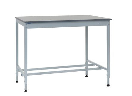 RS PRO Steel Workbench, 250kg Max Load, Adjustable Height, 840mm x 1200mm x 900mm [0]; 440-908