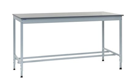 RS PRO Steel Workbench, 250kg Max Load, Adjustable Height, 840mm x 1800mm x 900mm [0]; 440-910