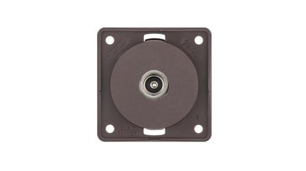 Socket Brown Female 1 Outlet TV Aerial Connector, Flush Mount [945112511]; 440-946