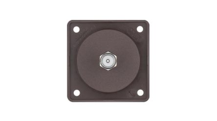 Socket Brown Female 2 Outlet TV Aerial Connector, Flush Mount [945812501]; 440-955