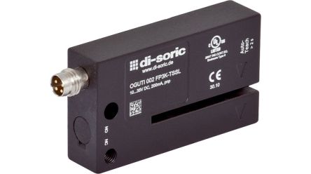 Di-Soric Label Sensor 2 mm, LED 4-Pin Connector, NO/NC, 35 mA, 10 → 35 V, IP67 [OGUTI 002 FP3K-TSSL]; 441-198