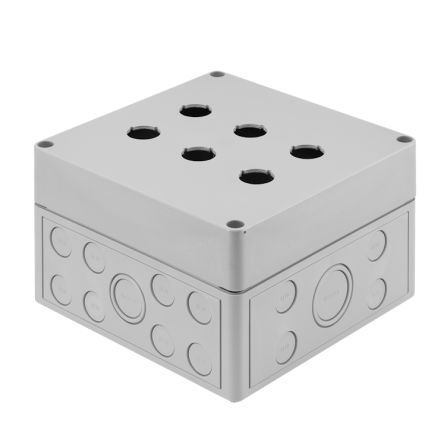 EAO 704.9 Series Grey Plastic General Purpose Enclosure, IP66, 180 x 182 x 110 [704.945.5]; 441-421