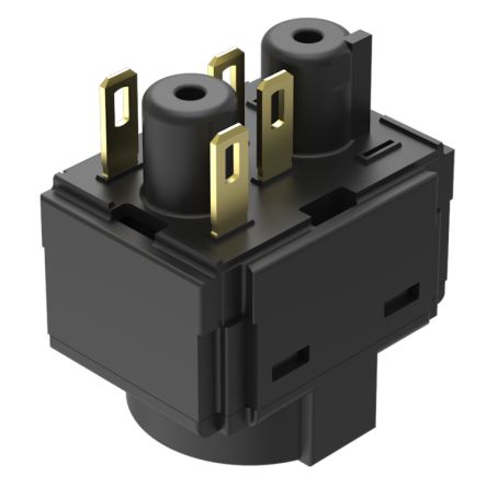 EAO Series 61 Series Illuminated Push Button Switch, Slow Make, Plug In, 1 NC, 50, IP40 [61-8640.37]; 441-670