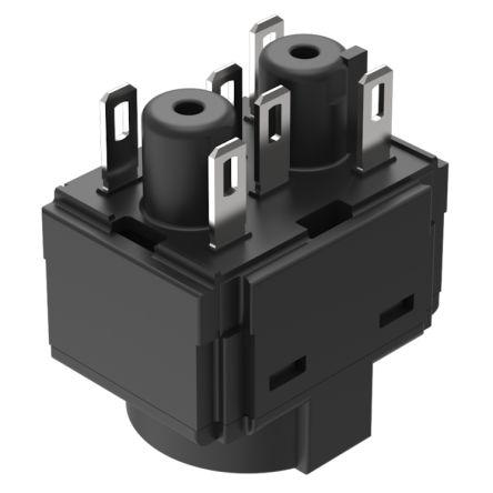 EAO Series 61 Series Push Button Switch, Slow Make, Plug In, DPST, 50, IP40 [61-8650.37]; 441-673