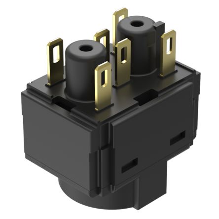 EAO Series 61 Series Illuminated Push Button Switch, Slow Make, Plug In, DPST, 50, IP40 [61-8750.37]; 441-682