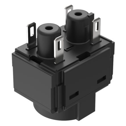 EAO Series 61 Series Push Button Switch, Slow Make, Plug In, DPST, 250, IP40 [61-8755.17]; 441-683