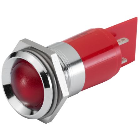 EAO 17-53 Series Red Panel Mount Indicator, 24, 22.3 Mounting Hole Size, Plug-In Termination, IP40, IP65 [17-530350]; 442-155