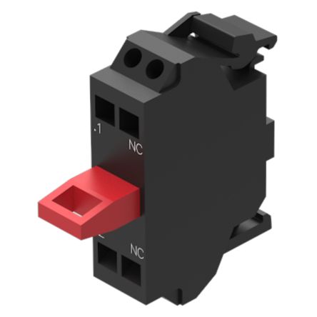 EAO Series 45 Series Push Button Switch, Slow Make, Base Mounting, 1 NC, 500, IP20, IP40 [45-312.2Z40]; 442-212