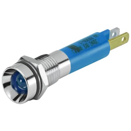 EAO 17-05 Series Blue Panel Mount Indicator, 24, 8 Mounting Hole Size, Plug-In Termination, IP40, IP65 [17-050357]; 442-510