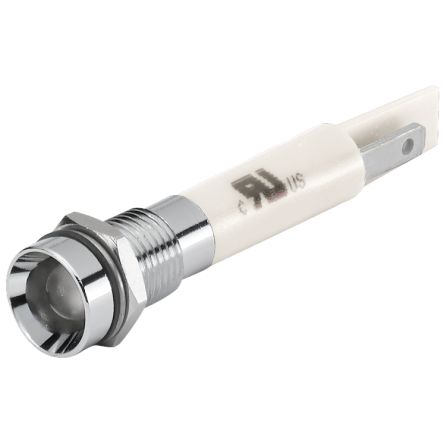 EAO 17-09 Series White Panel Mount Indicator, 24, 8 Mounting Hole Size, Plug-In Termination, IP40, IP65 [17-09035W]; 442-534