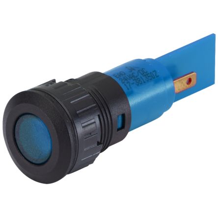 EAO 17-41 Series Blue Panel Mount Indicator, 230, 16.2 Mounting Hole Size, Plug-In Termination, IP40, IP65 [17-411237Z]; 442-685