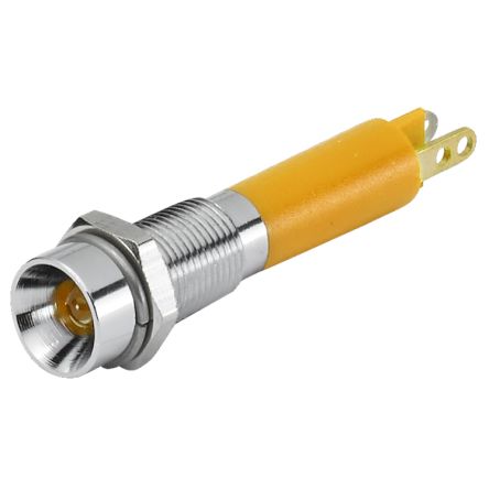 EAO 17-03 Series Yellow Panel Mount Indicator, 24, 6 Mounting Hole Size, Plug-In Termination, IP40, IP65 [17-030352]; 442-800