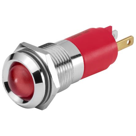 EAO 17-35 Series Red Panel Mount Indicator, 230, 14 Mounting Hole Size, Plug-In Termination, IP40, IP65 [17-350230]; 442-824