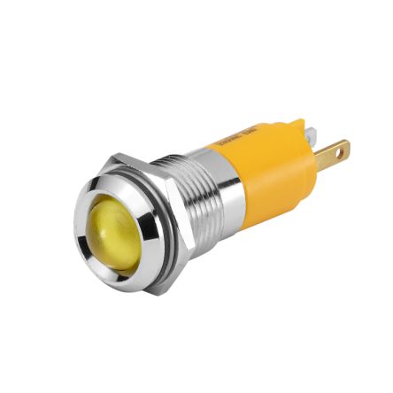 EAO 17-35 Series Yellow Panel Mount Indicator, 230, 14 Mounting Hole Size, Plug-In Termination, IP40, IP65 [17-350233]; 442-826