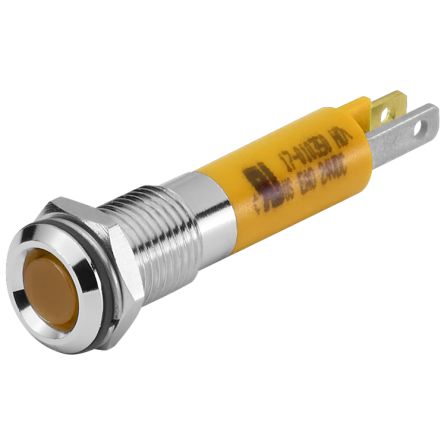 EAO 17-01 Series Yellow Panel Mount Indicator, 24, 8 Mounting Hole Size, Plug-In Termination, IP40, IP65 [17-010352]; 443-459