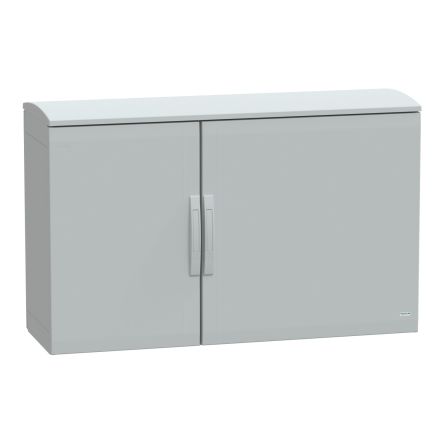 Schneider Electric PanelSeT Series Fibreglass Reinforced Polyester Double-Door-Door Floor Standing Enclosure, Plain [NSYPLAT7124G]; 444-130