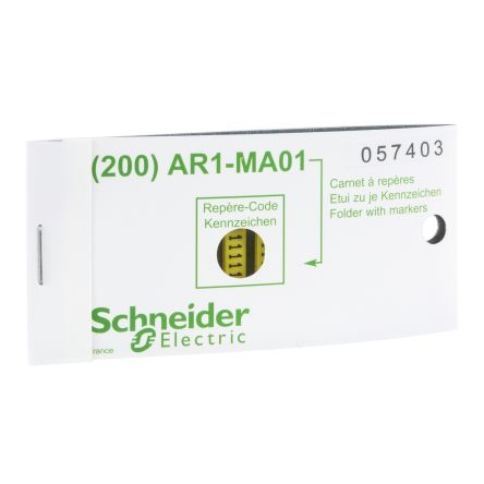 Schneider Electric Linergy DZ5 Clip On Cable Marker, Yellow, for Cable, AR1MB011 [AR1MB011]; 444-337