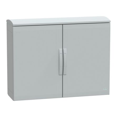 Schneider Electric PanelSeT Series Fibreglass Reinforced Polyester Double-Door-Door Floor Standing Enclosure, Plain [NSYPLAT7103G]; 444-365