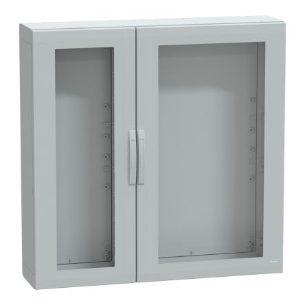 Schneider Electric PanelSeT Series Fibreglass Reinforced Polyester Double-Door-Door Floor Standing Enclosure, Plain [NSYPLA12123TG]; 444-399