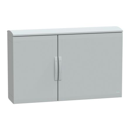 Schneider Electric PanelSeT Series Fibreglass Reinforced Polyester Double-Door-Door Floor Standing Enclosure, Plain [NSYPLAT7123G]; 444-402