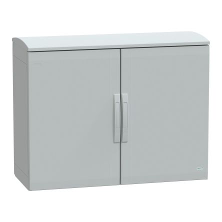 Schneider Electric PanelSeT Series Fibreglass Reinforced Polyester Double-Door-Door Floor Standing Enclosure, Plain [NSYPLAT7104G]; 444-446