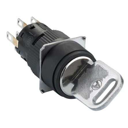 Schneider Electric Key Switch Selector Switch - (2 C/O) 16mm Cutout Diameter 3 Positions [XB6EAG232P]; 444-461