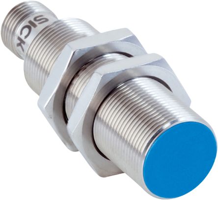 SICK Inductive Barrel Proximity Sensor, M18, 8 mm Detection, PNP NC, 10 → 30 V dc [IMG18-08BNOZC0S / 1135602]; 445-004