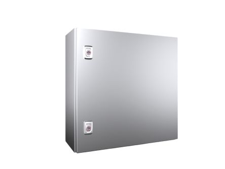 Rittal AX Series Stainless Steel Enclosure, IP66, 500 mm x 500 mm x 210mm [1007000]; 445-244