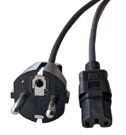 RS PRO Straight IEC C15 Socket to Straight CEE 7 Plug Power Cord, 2m [0]; 447-003