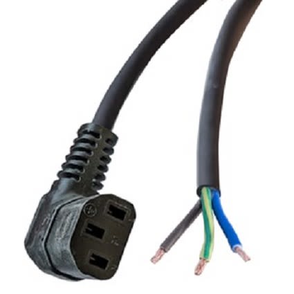 RS PRO Straight IEC C13 Socket to Straight Unterminated Power Cord, 2m [0]; 447-010