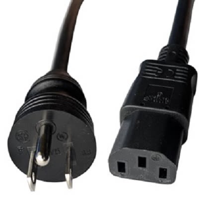 RS PRO Straight IEC C13 Socket to Straight NEMA 5-15 Plug Power Cord, 2m [0]; 447-017