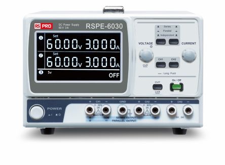 RS PRO Analogue Bench Power Supply, 0 → 30V, 0 → 6A, 3-Output, 680W [0]; 447-360