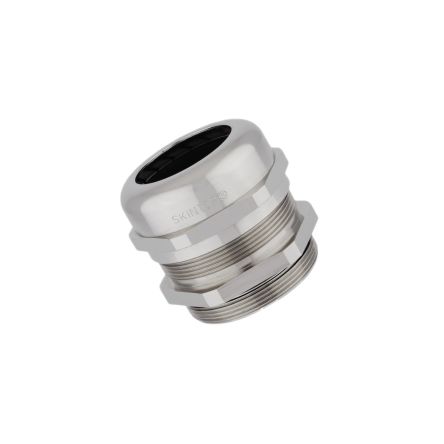 Lapp SKINTOP MS-M Series Silver Nickel Plated Brass Cable Gland, M32 Thread, 11mm min., 21mm max., IP68, IP69 [53112040+79152600]; 456-390