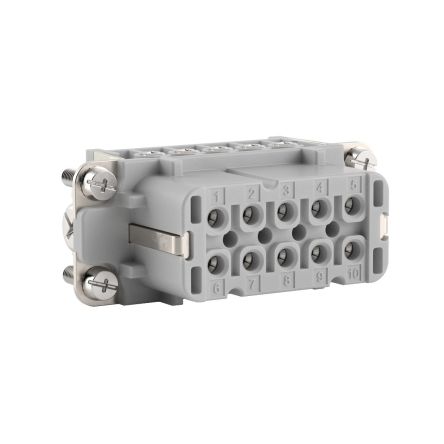 Lapp Insert, 10 Way, 16A, Female, H-A 10, 600 V [10441100+19448100+53112020]; 456-423
