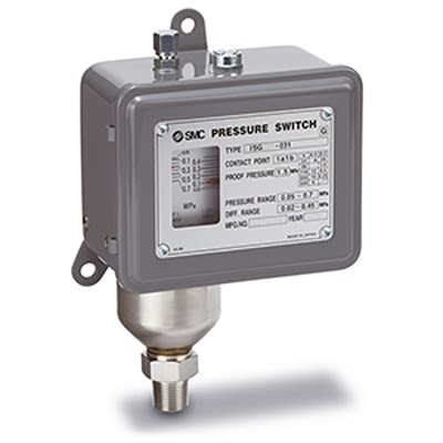 SMC Pressure Switch, R 3/8 0.05MPa to 7 bar [ISG221-031-Q]; 456-880