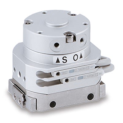 SMC 2 Finger Double Action Pneumatic Gripper, MDHR2-15R, Rotary Actuated Air Gripper Gripping Type [MDHR2-15R]; 456-906