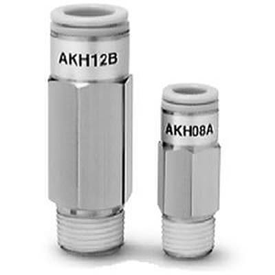 SMC AKH Check Valve Rc 1/4 Female Inlet, Rc 1/4 Male Outlet, -100 → 1MPa [AKH10B-02S]; 457-023