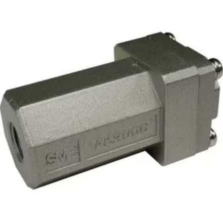 SMC AKP Check Valve G 1/4 Female Inlet, G 1/4 Male Outlet, 0.1 → 0.7MPa [AKP-LA08-G02]; 457-028