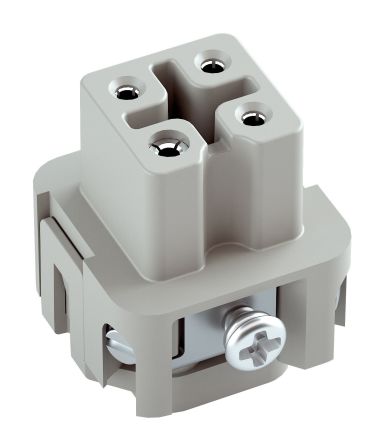 RS PRO Heavy Duty Power Connector, 10A, Female, 4 Contacts [0]; 457-182