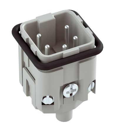RS PRO Heavy Duty Power Connector, 10A, Male, 5 Contacts [0]; 457-186
