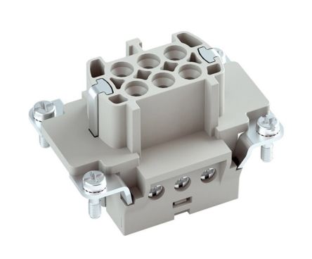 RS PRO Heavy Duty Power Connector, 10A, Female, 6 Contacts [0]; 457-192
