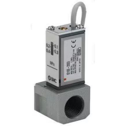 SMC Contact (Reed Switch) Pressure Switch, R 1/8 0.1MPa to 4 bar [IS10E-30-F03-6-D]; 458-523