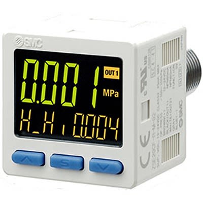 SMC PNP Open Collector 2 Outputs Pressure Switch, R 1/8 -101kPa to 0.1 bar [ZSE20CF-V-F02]; 458-539