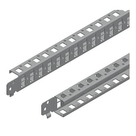 Schneider Electric PanelSeT Series Steel Cross Rail, 40mm W, 1200mm H, 27mm D For Use With Enclosure [NSYSQCR40120]; 458-785